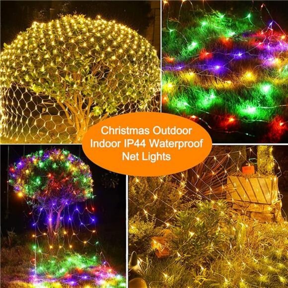 200 LED Net Christmas Lights Outdoor 6.5FT✖9.8FT LED Christmas String Lights - Picture 6 of 6